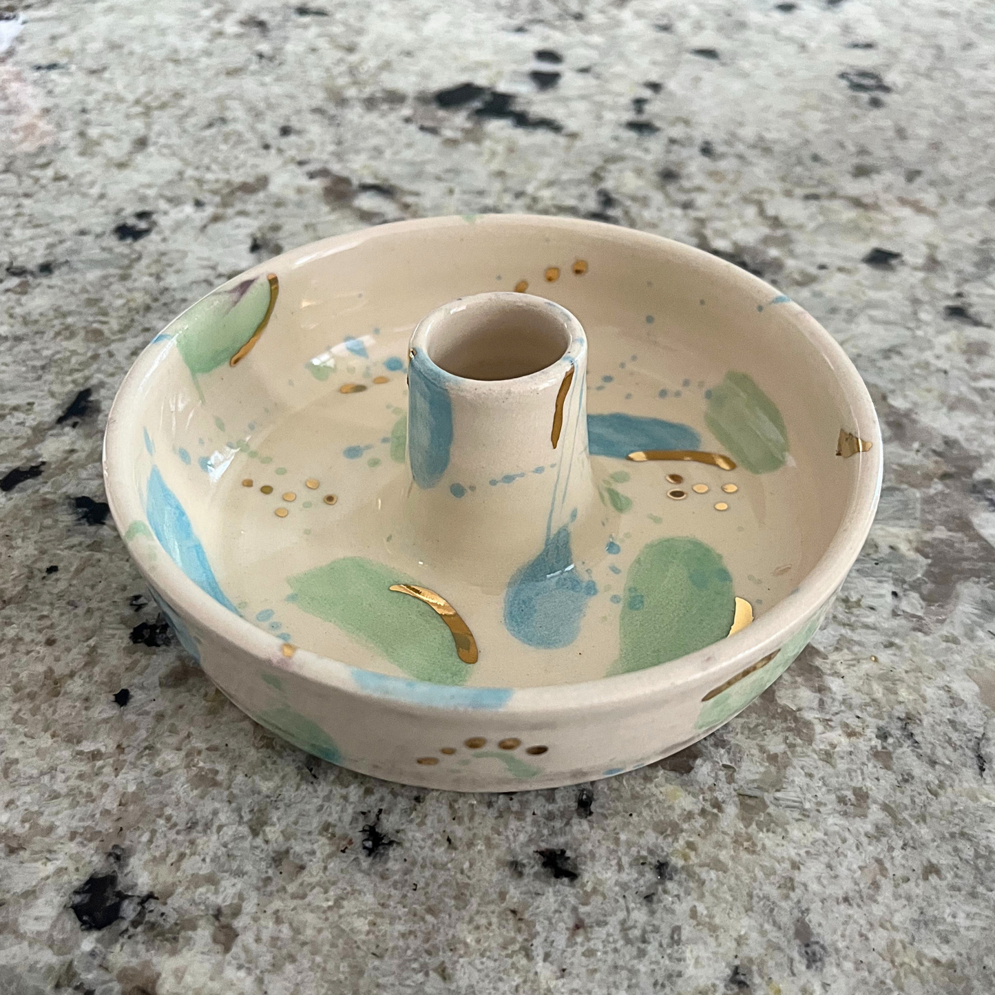 Sea Glass Candle Stick Holder