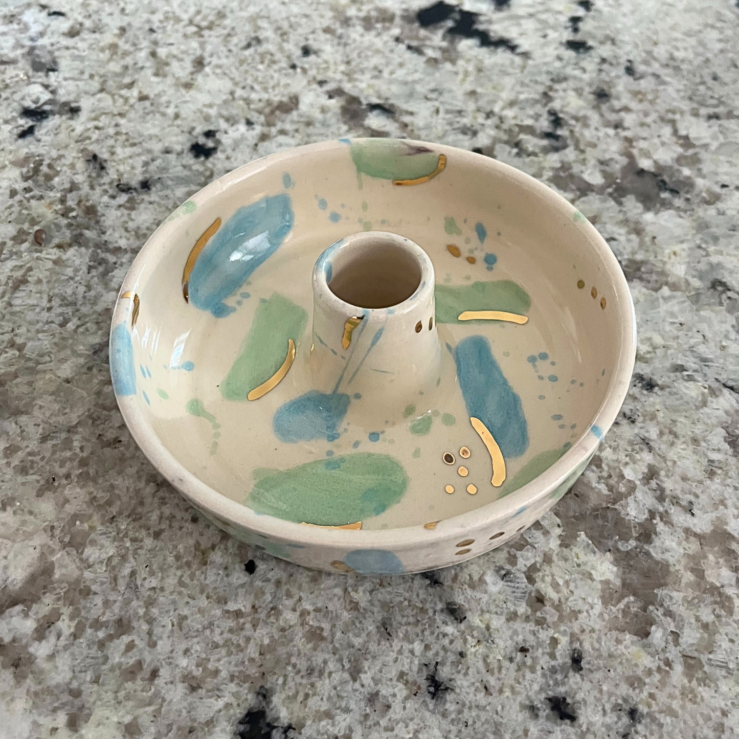 Sea Glass Candle Stick Holder