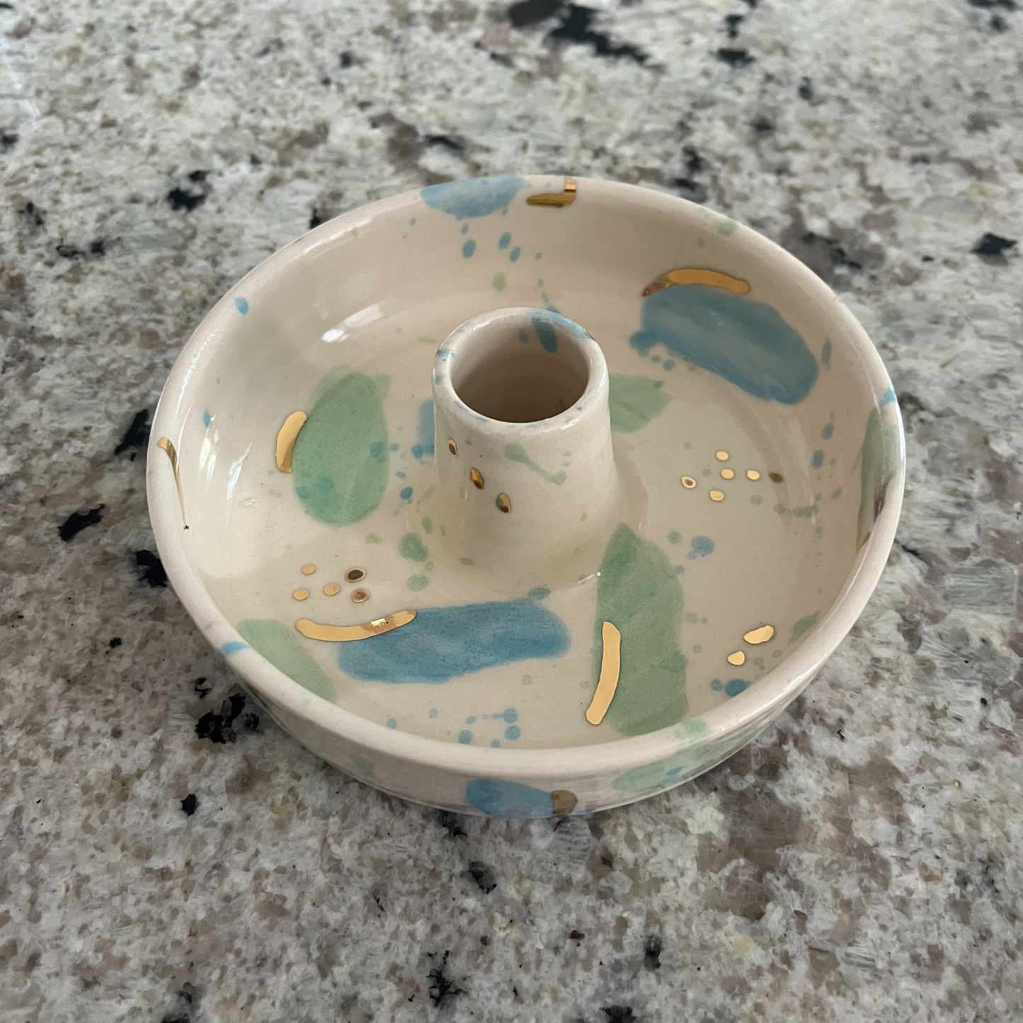 Sea Glass Candle Stick Holder