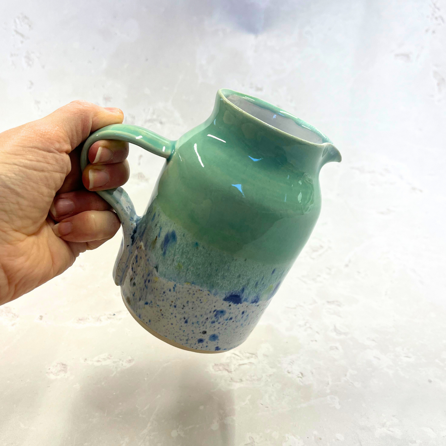 Ella Fletcher Designs Handmade Ceramic Jug in Green Shoreline