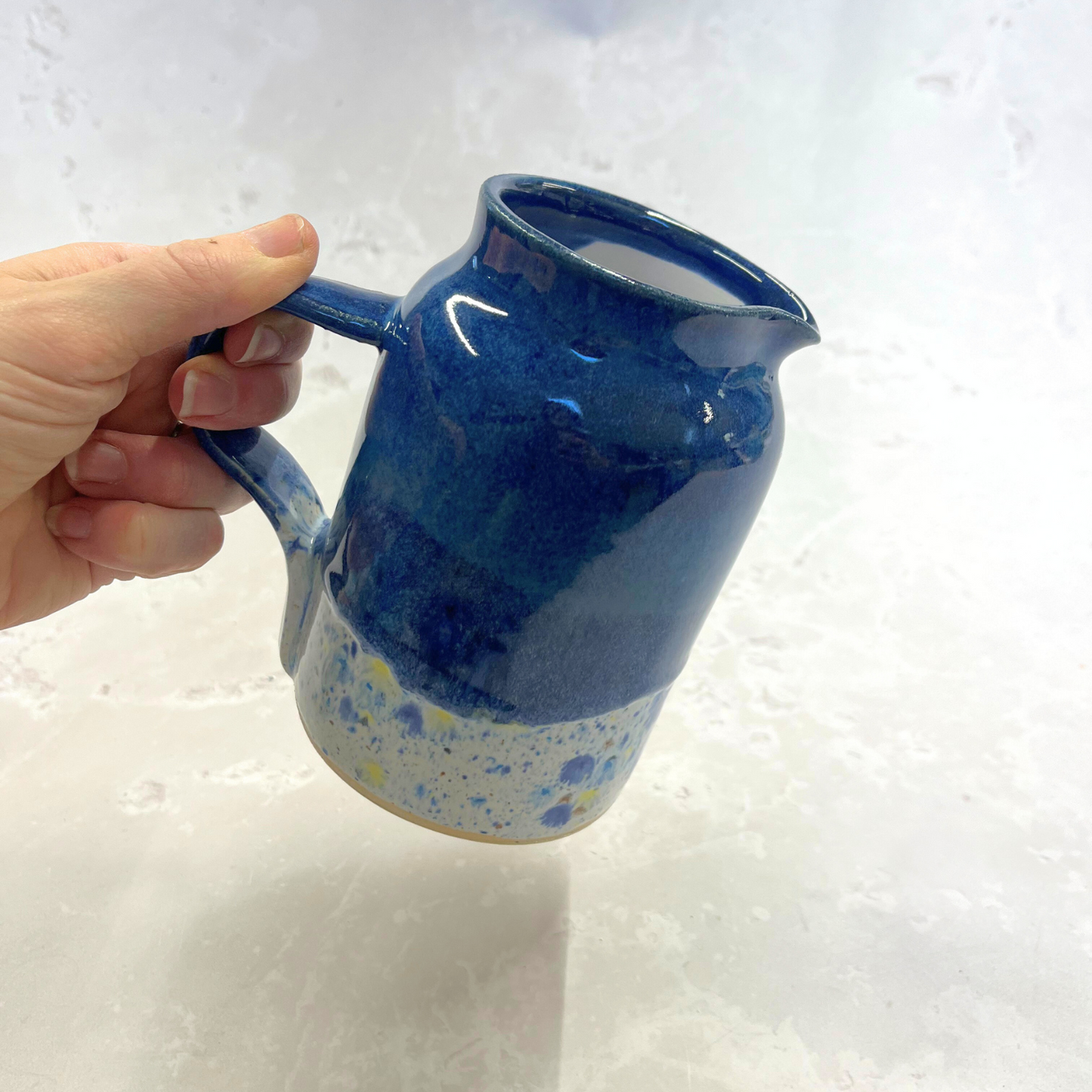 Ella Fletcher Designs Handmade UK Ceramics Jug in Navy Shoreline