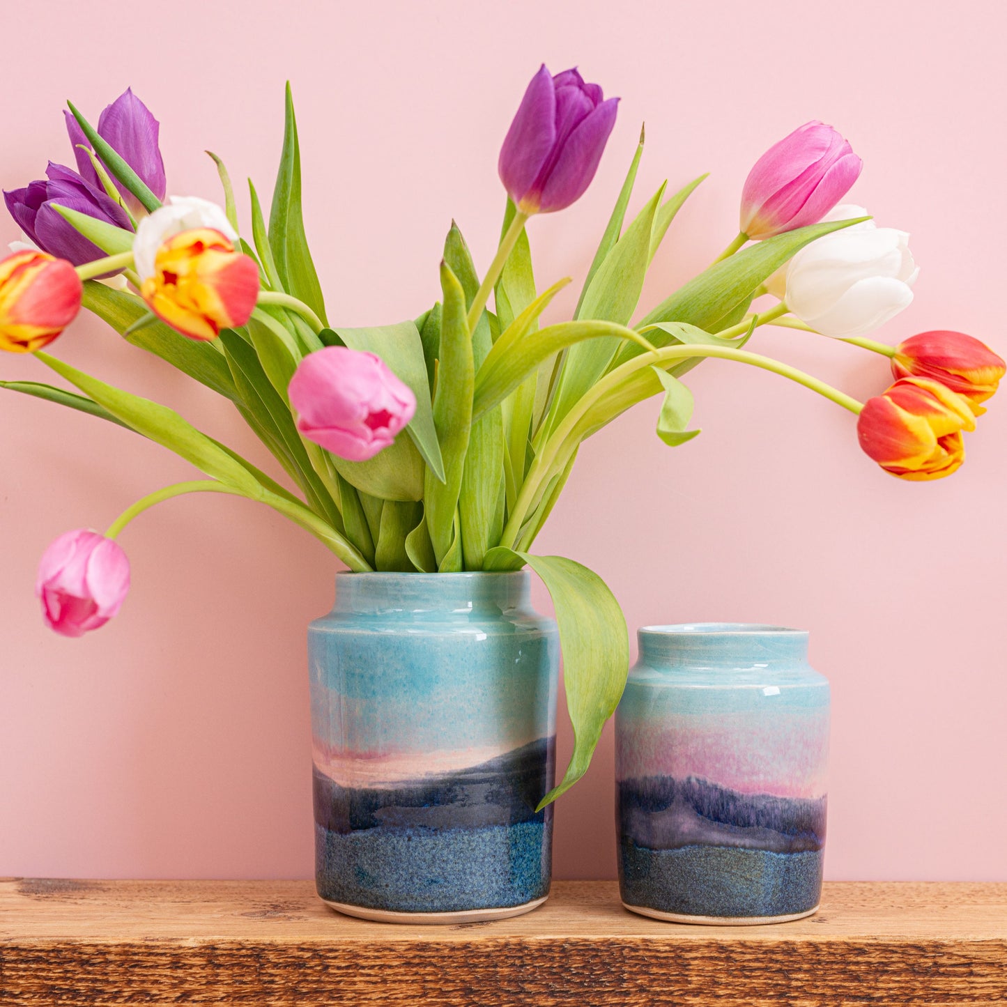 Ella Fletcher Designs Handmade Ceramic landscape vases large and medium