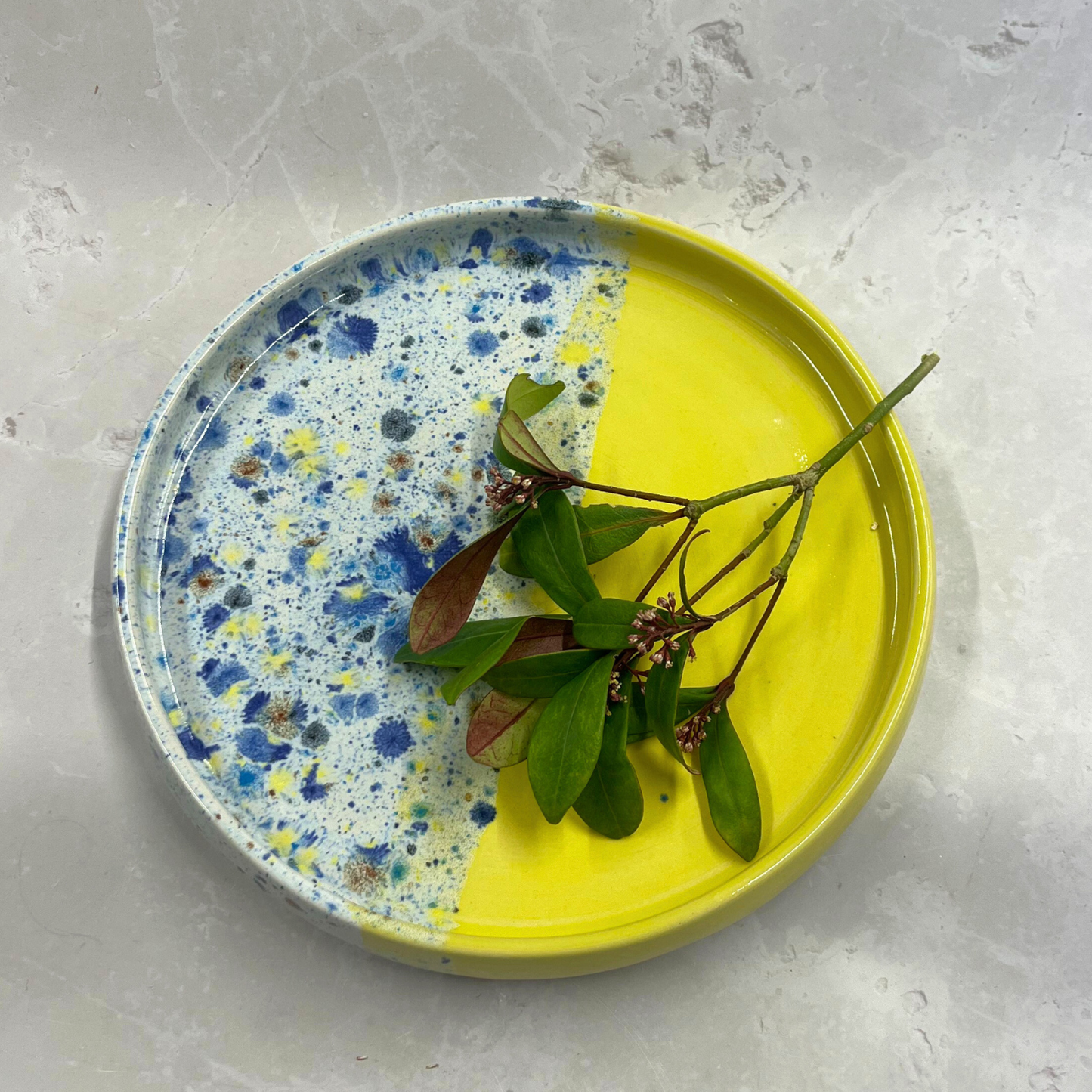 Ella Fletcher Designs Handmade Ceramics UK Tray in Yellow Shoreline