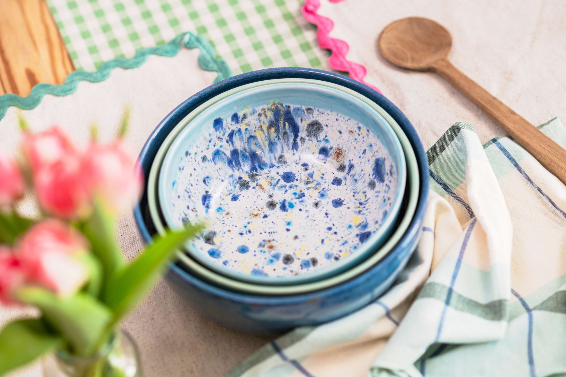 Ella Fletcher Designs Handmade Ceramic Serving Bowl Set Shoreline