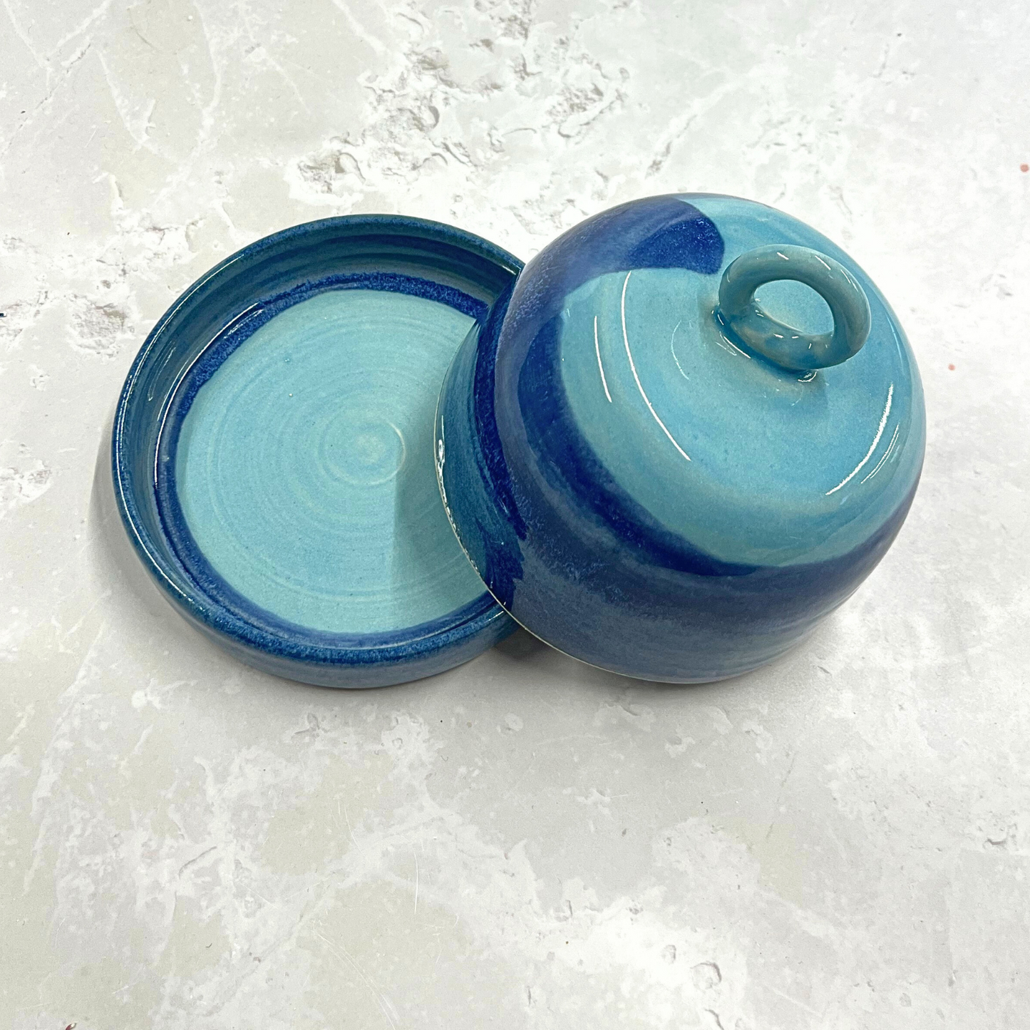 Ella Fletcher Designs Handmade Ceramic landscape butter dish, UK Ceramics