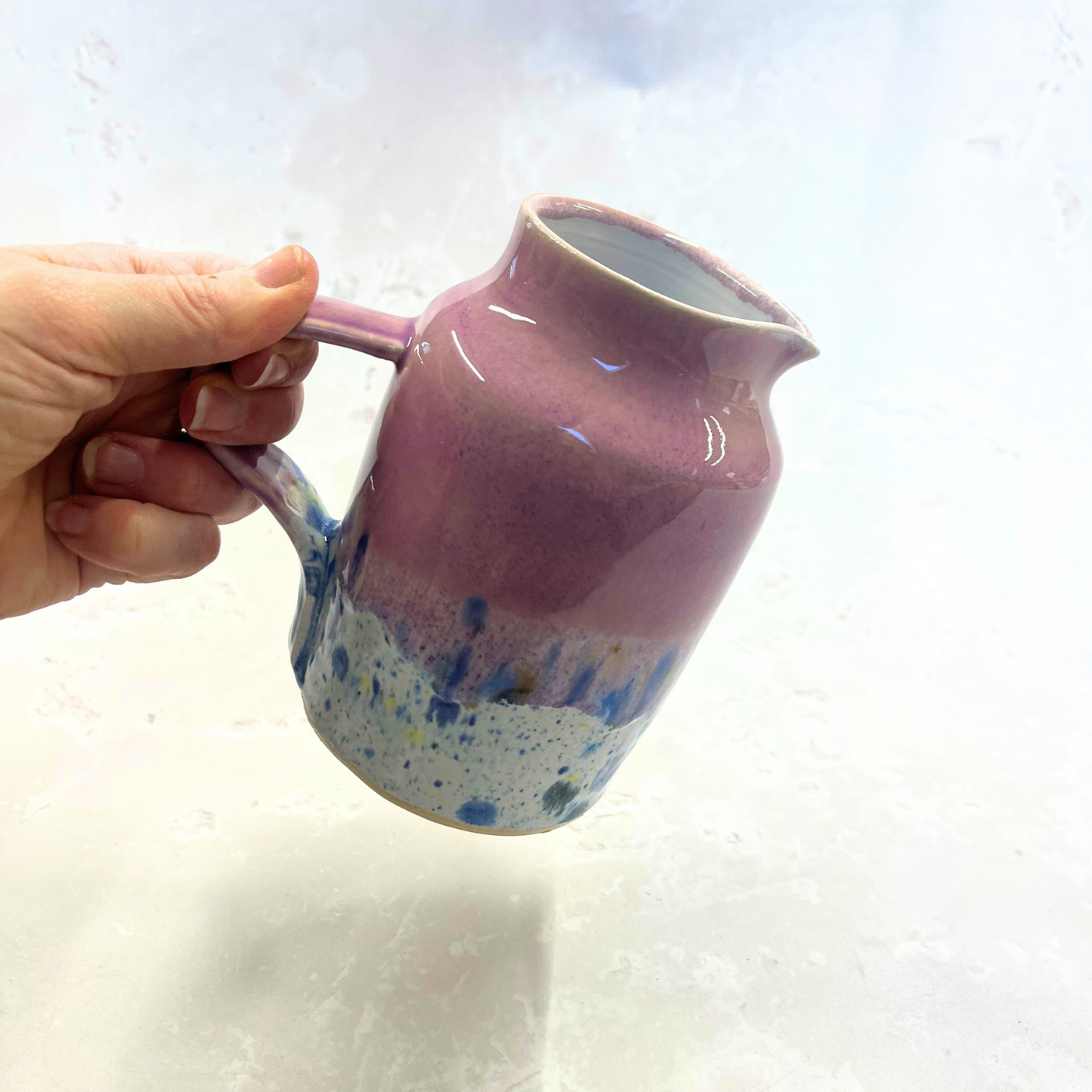 Ella Fletcher Designs Handmade Ceramics Jug in Pink Shoreline