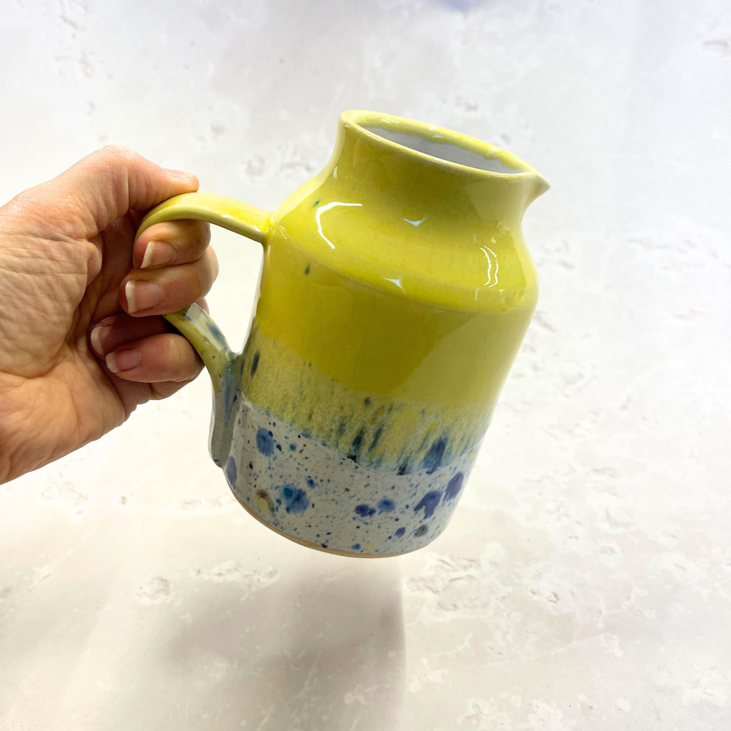 Ella Fletcher Designs Handmade Ceramics Jug in Yellow Shoreline