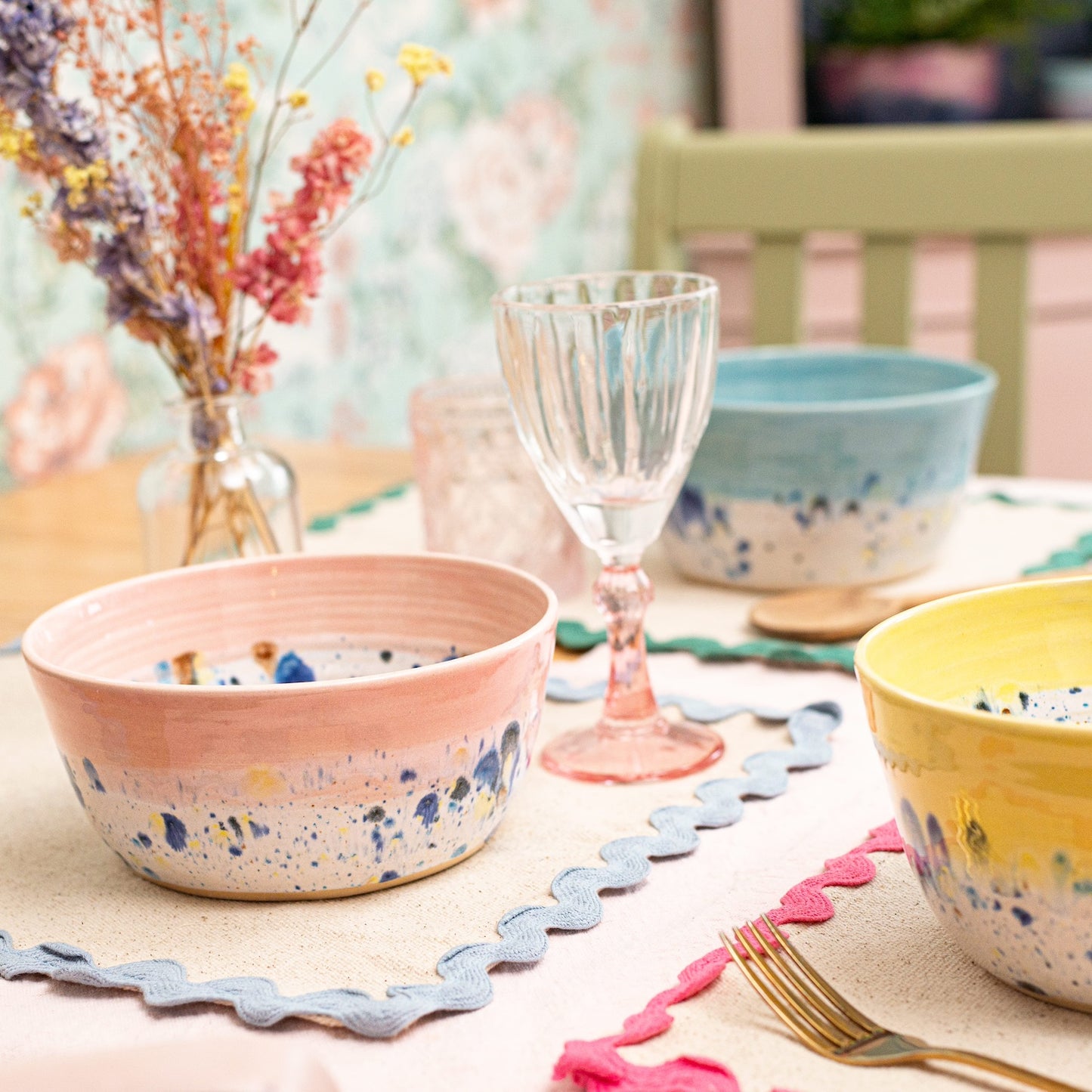 Ella Fletcher Designs Handmade Ramen Bowls featured in a table scape