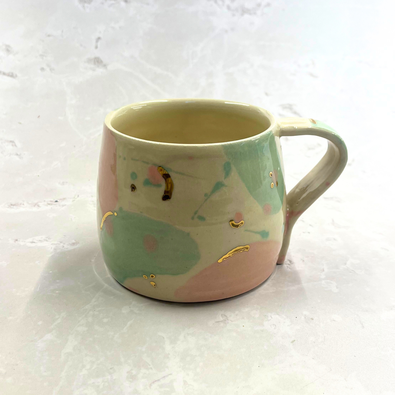 Ella Fletcher Designs Handmade Ceramic pink sea glass mug