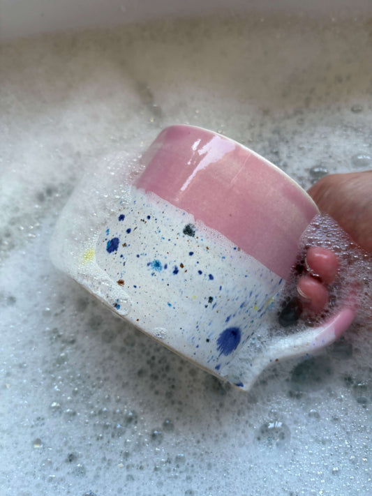 Ella Fletcher Designs Ceramic Mug in soapy water