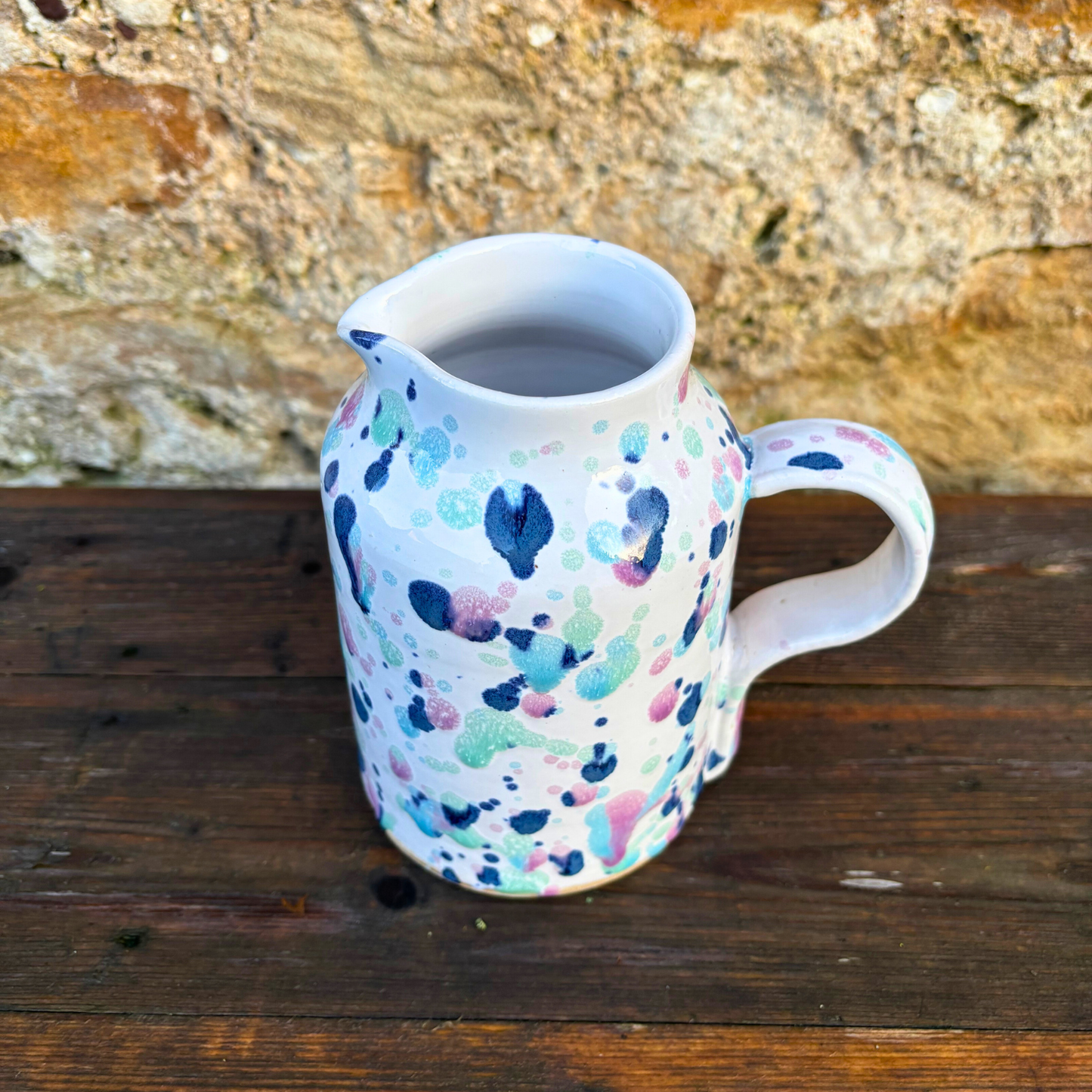 Ella Fletcher Designs Handmade Ceramic Jug in sweetpea design