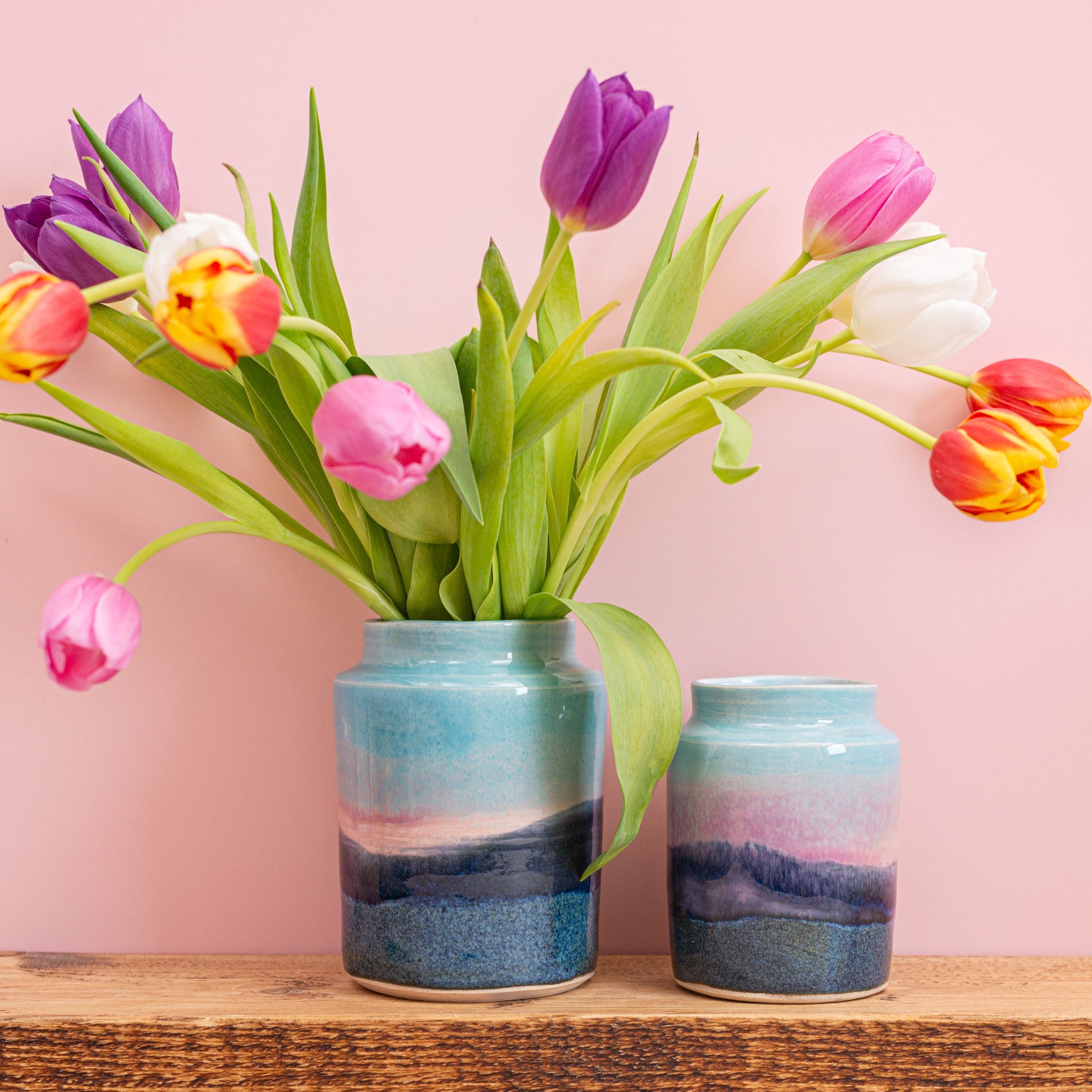 Ella Fletcher Designs Handmade Ceramic landscape vases large and medium