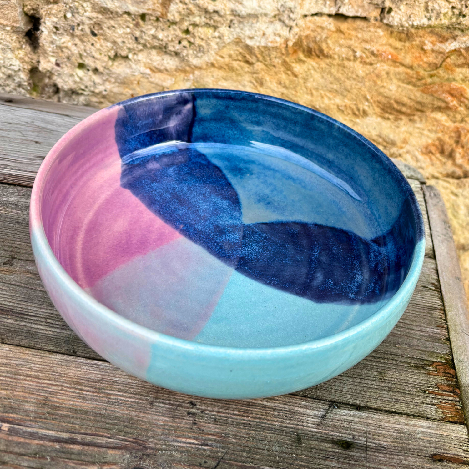 Ella Fletcher Designs Handmade Ceramic Pasta Bowl sunrise landscape