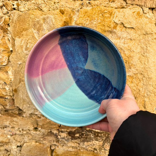 Ella Fletcher Designs Handmade Ceramic Pasta Bowl sunrise landscape