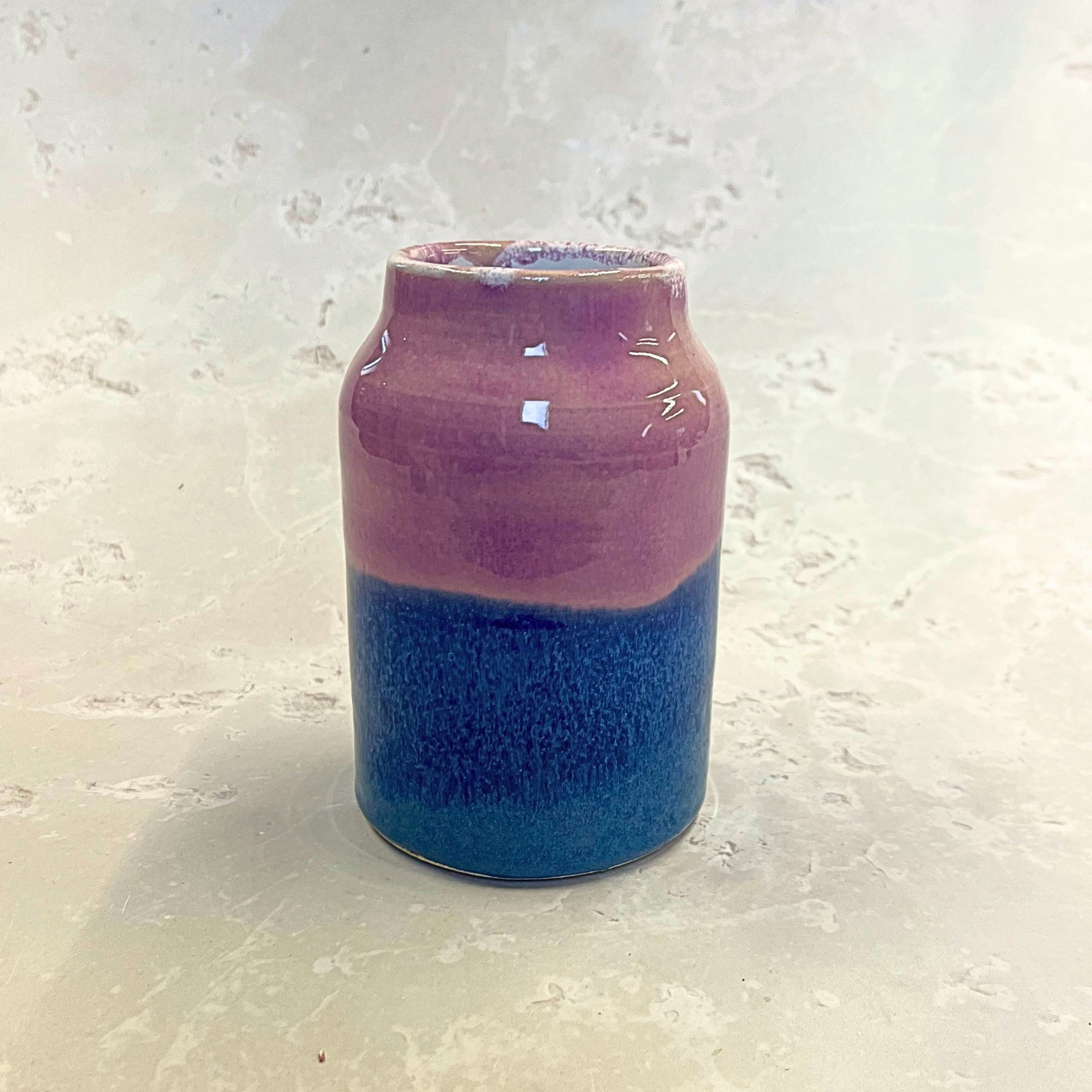 Ella Fletcher Designs Handmade Ceramic landscape vase in pink colourway