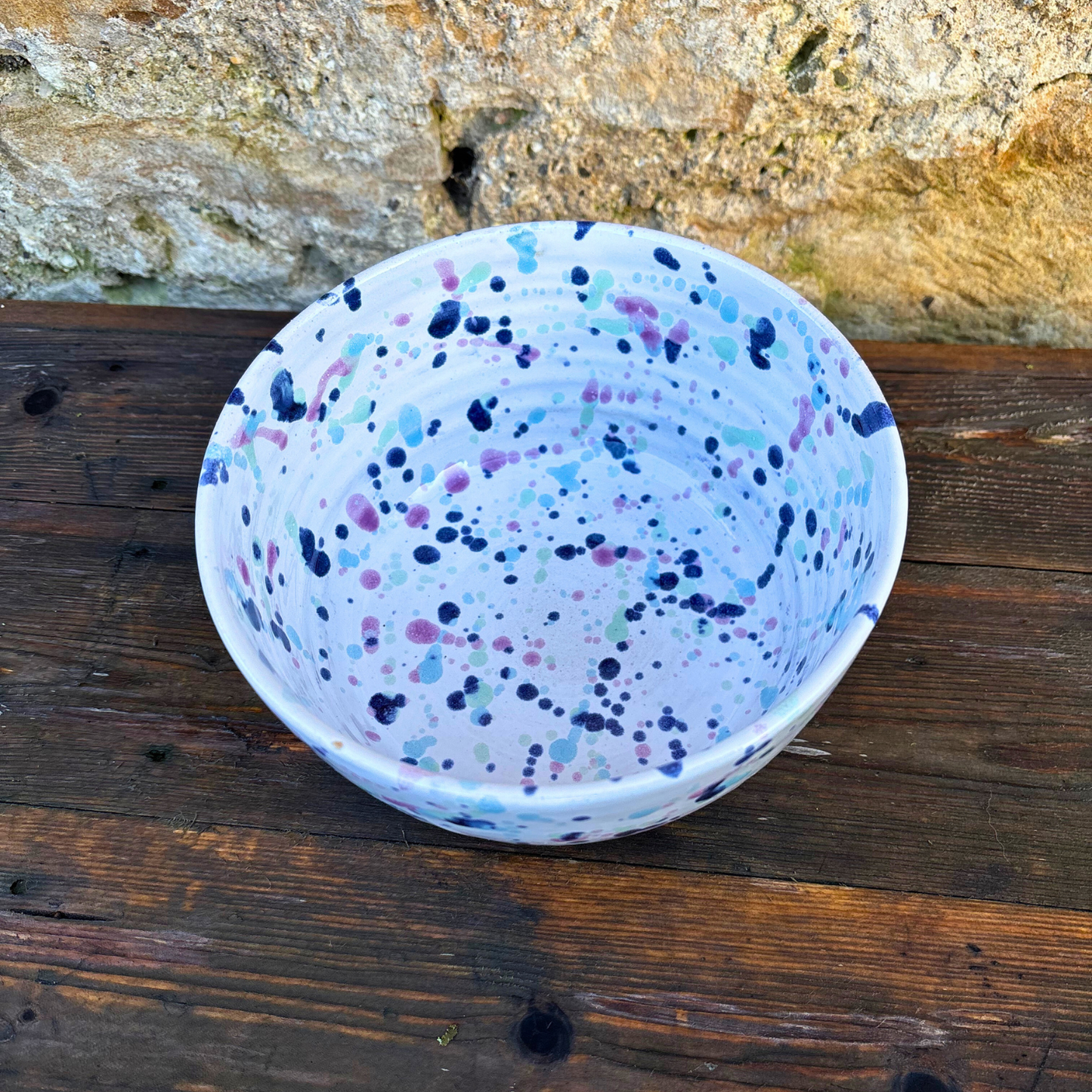 Ella Fletcher Designs Handmade Ceramic Ramen Bowl in sweet pea design