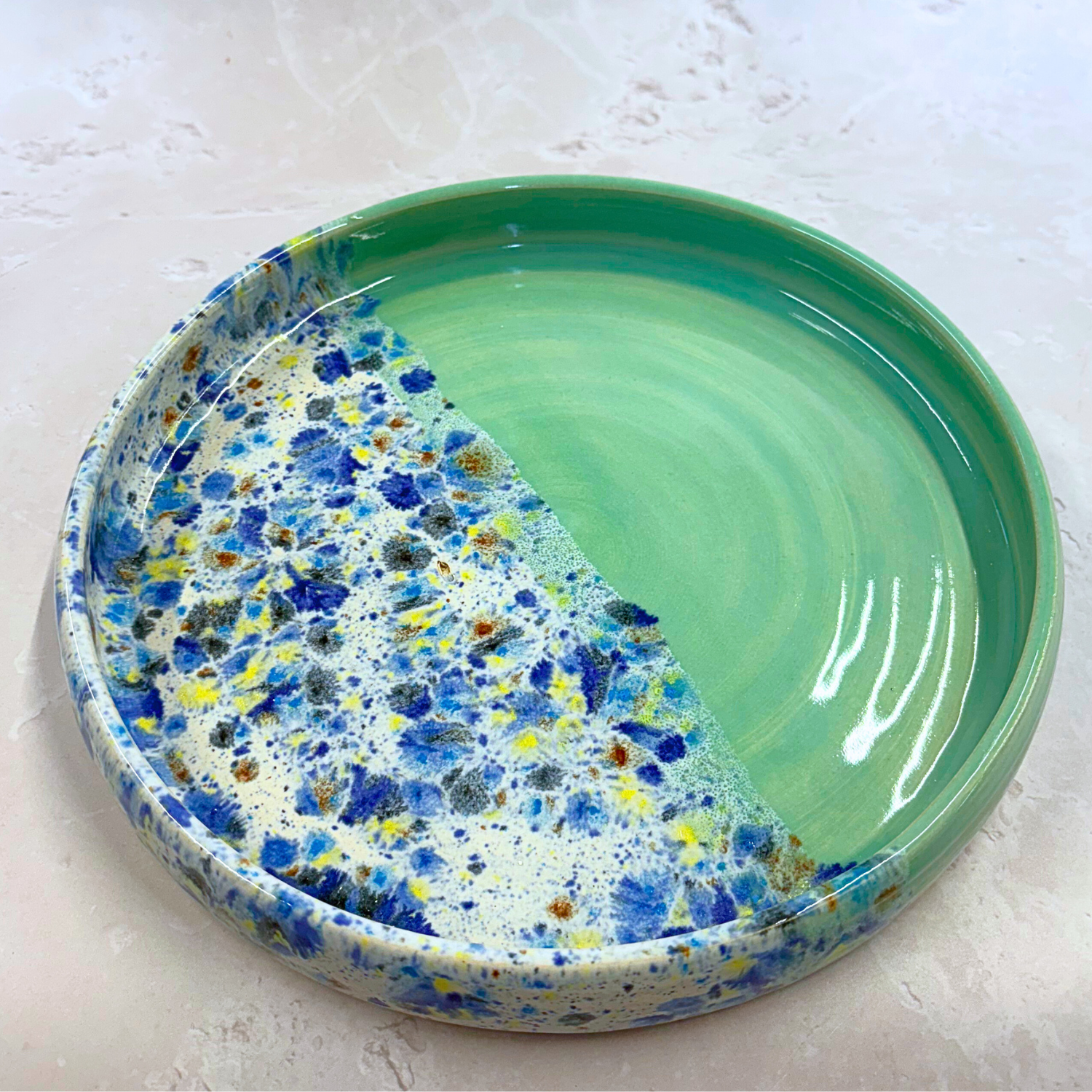 Ella Fletcher Designs Handmade Ceramics UK Tray in Green Shoreline