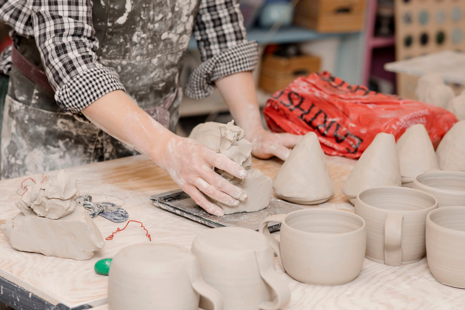 Ella Fletcher Designs Handmade Ceramics making mugs