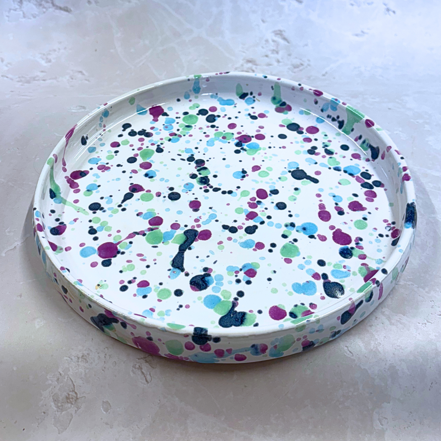 Ella Fletcher Designs Handmade Ceramic tray in sweepea design