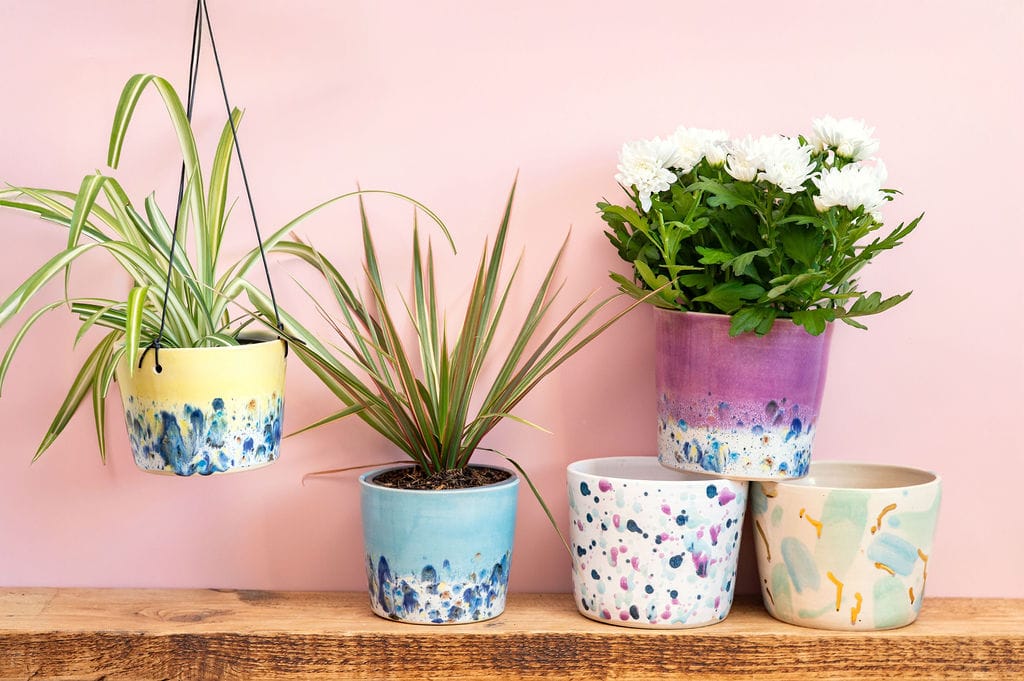 Ella Fletcher Designs Handmade Ceramic medium plant pots in different styles